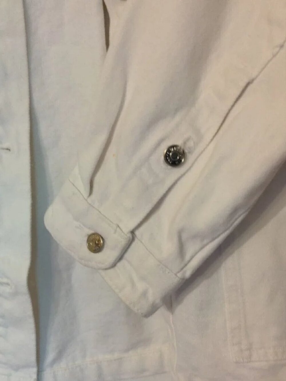 Zara Cotton White Oversized Denim Jacket Size XS - Picture 8 of 8